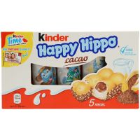 Kinder Happy Hippo Biscuits Cacao 5 st 105 g