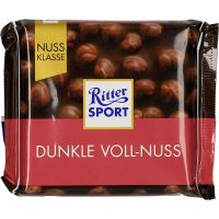 Ritter Sport Mörk med hela Hasselnötter 100 g