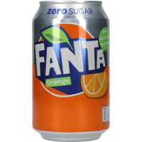 Fanta Zero Orange 24 x 330ml (Bäst före 31.10.2023)