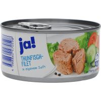 Ja! Tonfiskfiléer Vatten 195g