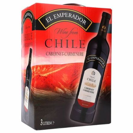 Bag in shop box red wine